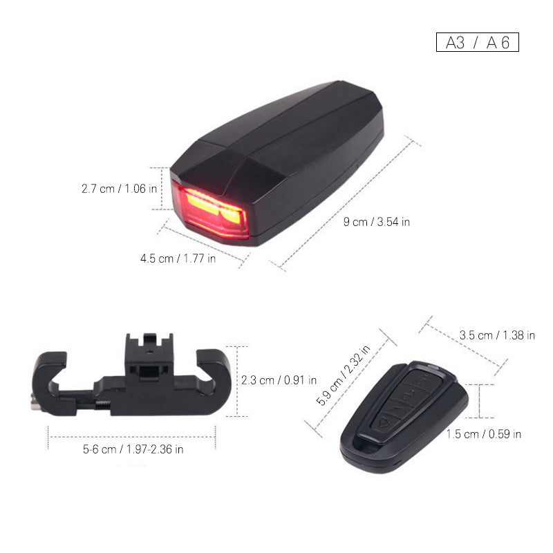 Intelligente Fahrrad Alarmanlage mit Sound und Licht
