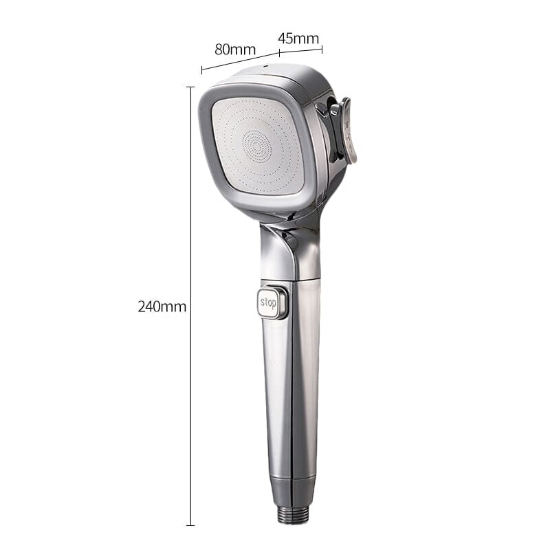 Vielseitiger Handheld Duschkopf mit 4 Funktionen und Stopp-Taste