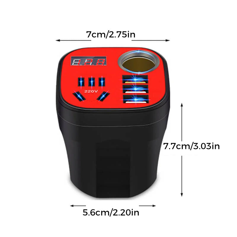 Auto-Montierter Becher-Inverter mit QC-Ladegerät
