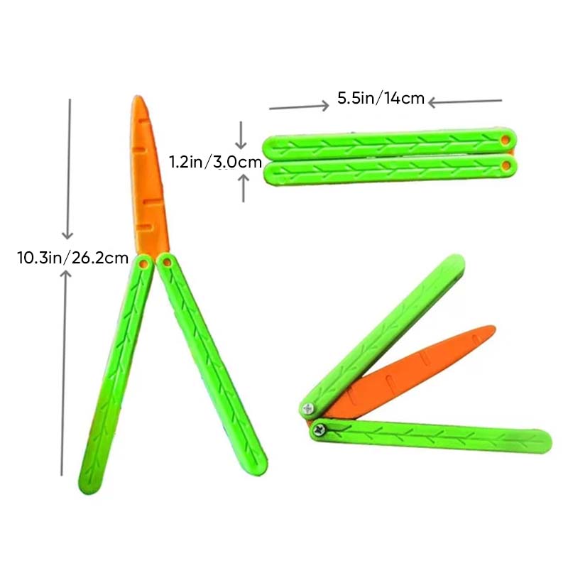 Karotten-Inspirierter Schmetterlingsspielzeug-Messer