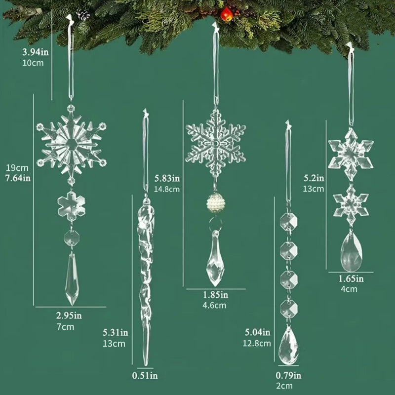 Kristall Weihnachtsdekoration in Schneeflockenform