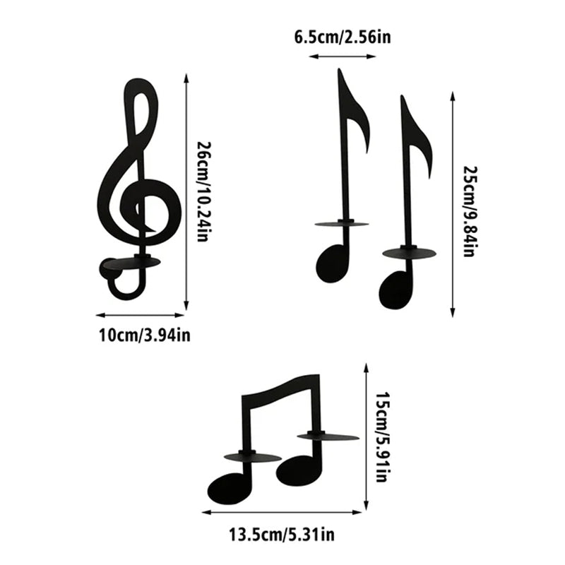 Wandlicht mit schwarzer Musiknote