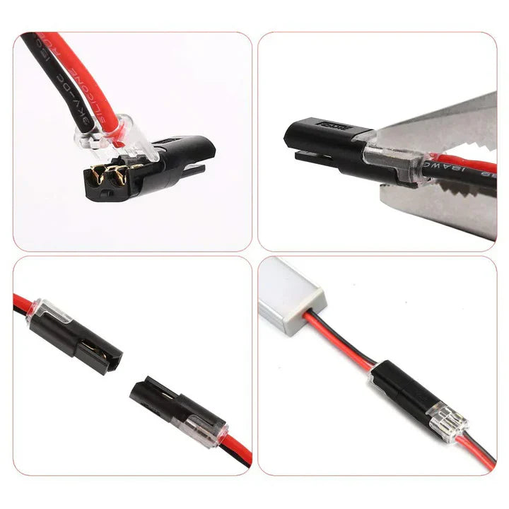 Schnellverbindungsstecker für Kabel – 50 Stück Set ohne Abisolieren