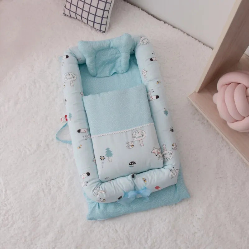 Tragbares Babynest für Neugeborene & Kleinkinder – Mit Matratze