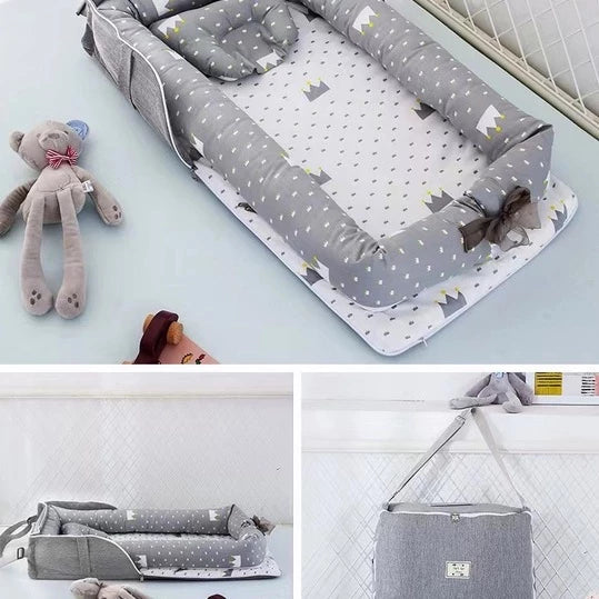 Faltbares Babybett mit Kissen – Tragbares Design für unterwegs