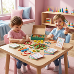Montessori Puzzle mit Stöcken und Ringen – Pädagogisches Spielzeug