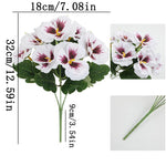 Elegant Artificial Pansies | 5 Stems for Events and Decoration