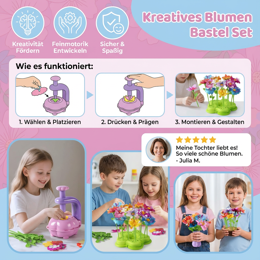 Blumen Bastelset für kreative Projekte
