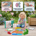 Montessori Puzzle mit Stöcken und Ringen – Pädagogisches Spielzeug