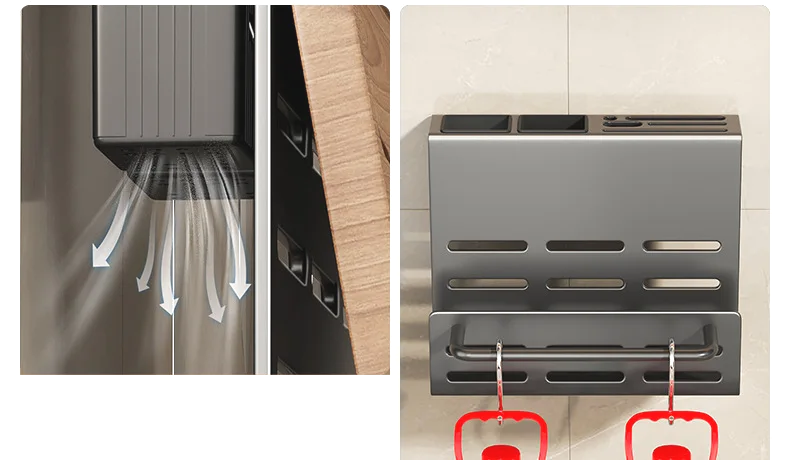Edelstahl Küchenregal für Messer und Schneidebrett – SmartStorage