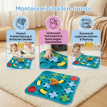 Puzzle für Straßen im Montessori-Stil