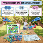 Bausatz für Papierflieger inklusive Anleitung