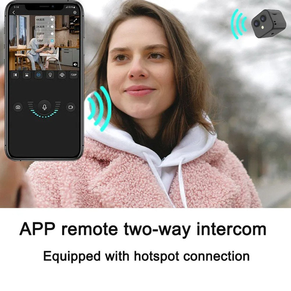 Drahtlose 4K Überwachungskamera mit 170° Weitwinkel und Intercom