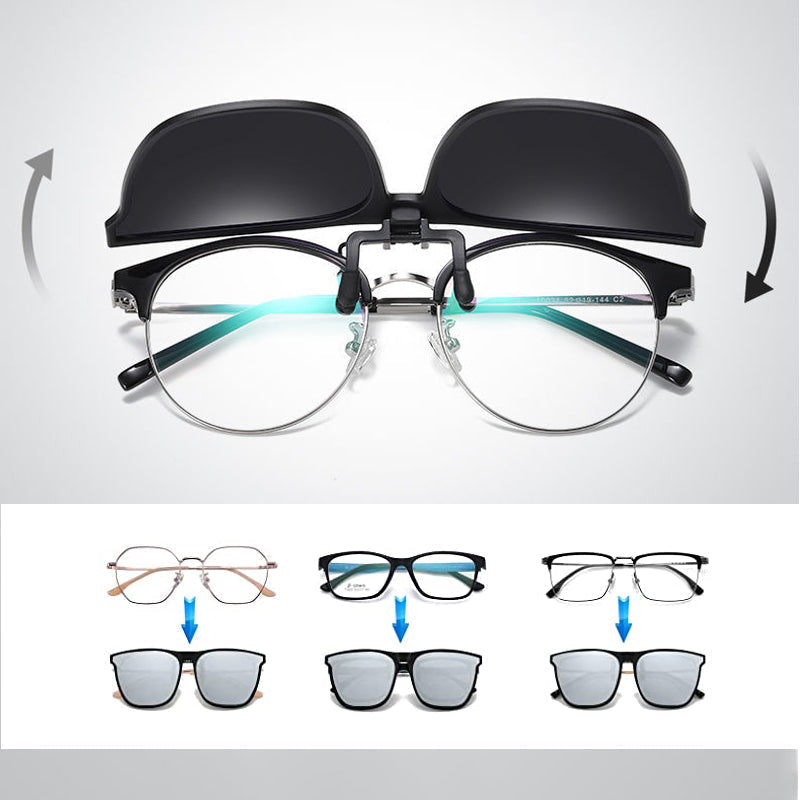LuxeClip | Faltbare polarisierte Sonnenbrille mit Clip