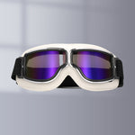 Vintage Motorradschutzbrille mit wechselbaren Gläsern und Komfortpolsterung