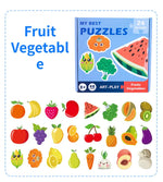 Pädagogisches Puzzle für Kinder mit bunten Motiven zum Lernen