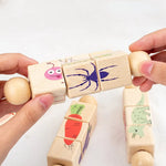 Holzpuzzle für Kinder – Spaßiges Drehspiel zur Entdeckung