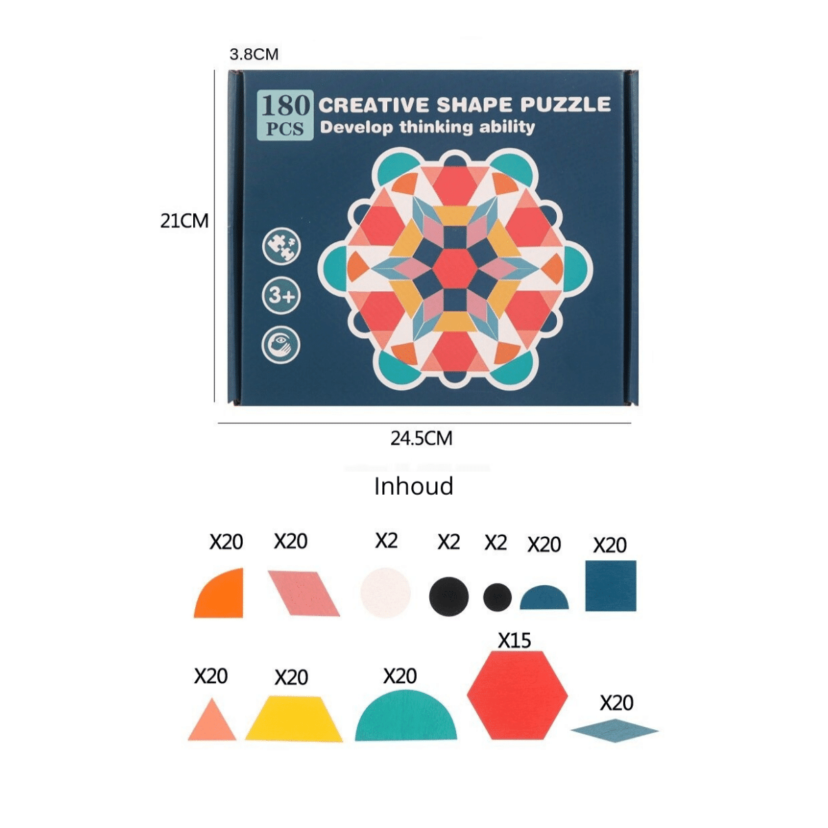 Kreatives Formenpuzzle mit geometrischen Figuren