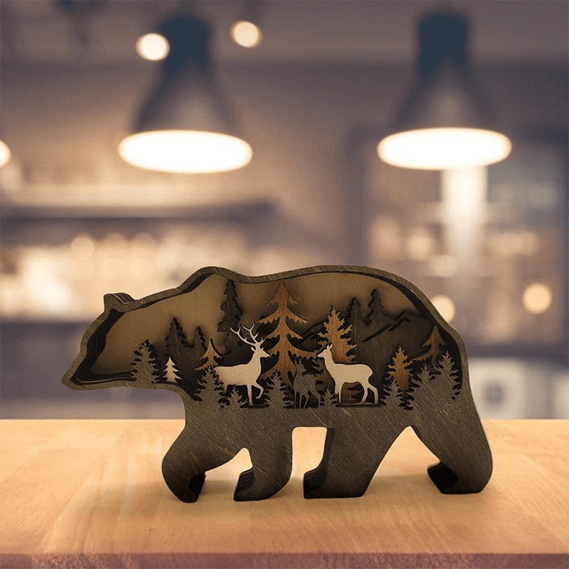 Kunstvolle 3D Holzskulptur für ein stilvolles Zuhause