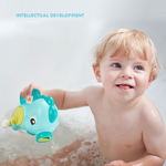 Interaktives Wasserspielzeug für Babys – Dino Badefigur mit Wasserpumpe