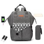 Multifunktionaler Rucksack für Eltern – Baby Wickeltasche mit USB-Anschluss