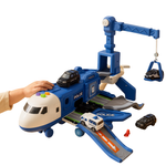 Polizei Flugzeug-Spielset mit Fahrzeugen und Kran