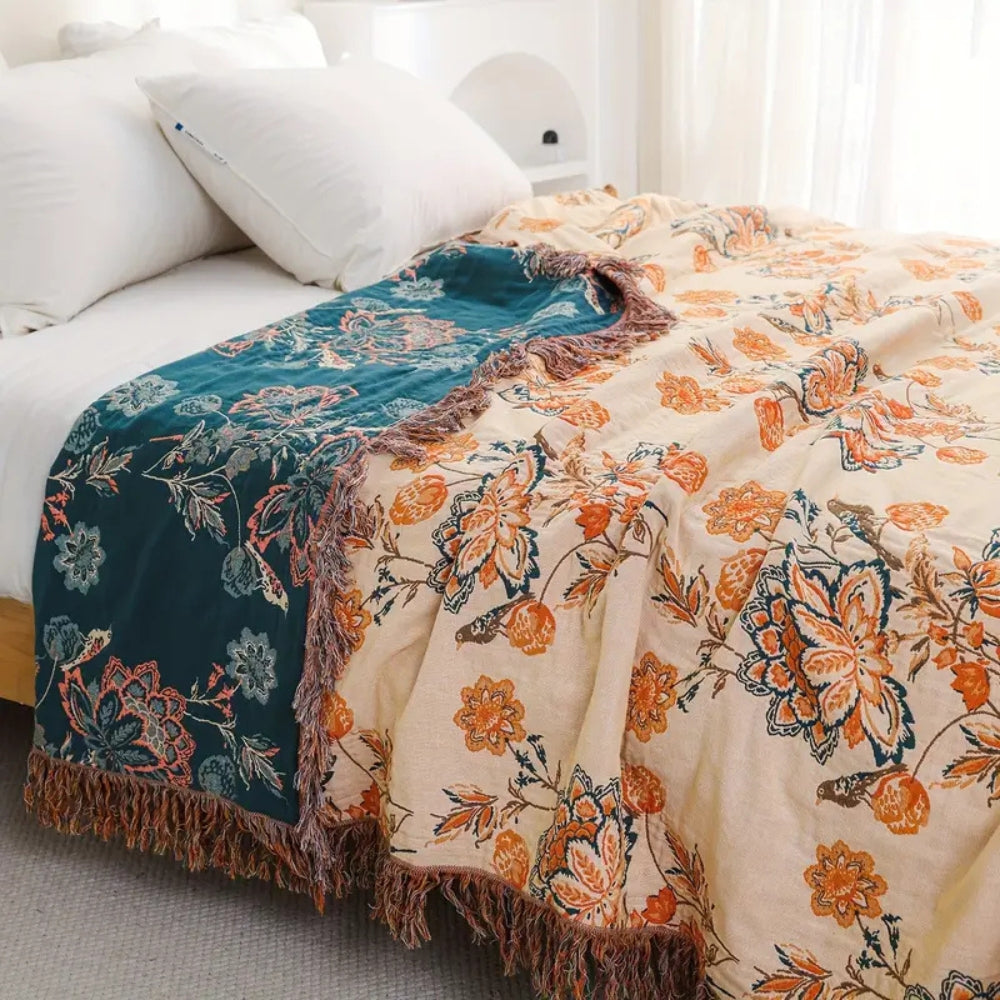 Vielseitige Baumwoll-Decke im Boho-Stil für jedes Zuhause