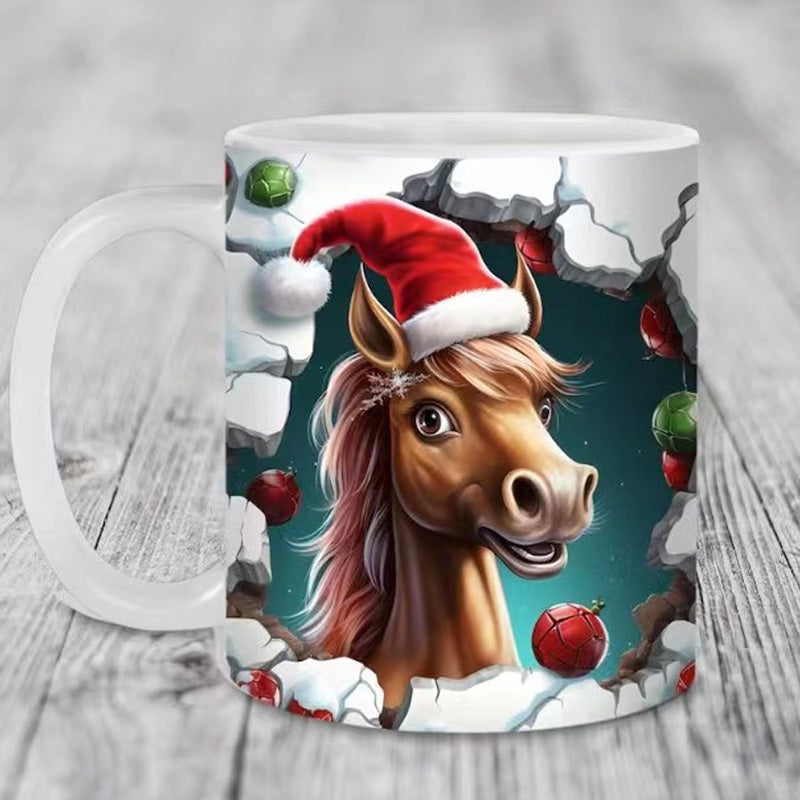 Tiermuster Weihnachtsbecher
