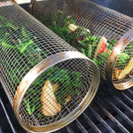 GrillProfi – 360° Stainless Steel Grill Basket for Perfect BBQ | 2 for the Price of 1 | Even Cooking Without Burning | Ideal for Meat, Vegetables & Smoking
