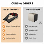 Ergonomischer Nacken- und Schultermassager mit Wärmefunktion