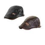Luxurious Leather Plush Hat | Stylish Warmth for Winter