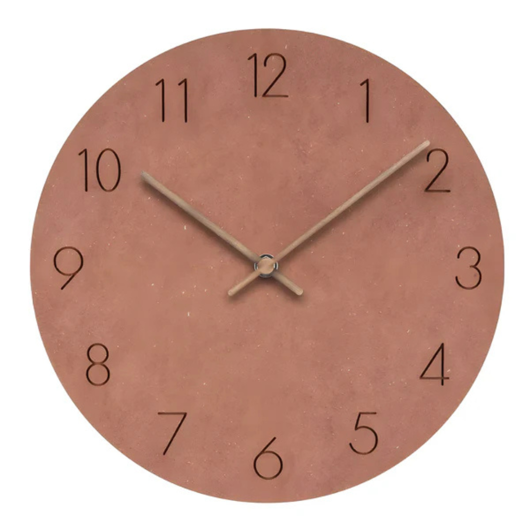 Große Holz-Wanduhr – Minimalistisches Design mit lautlosem Mechanismus