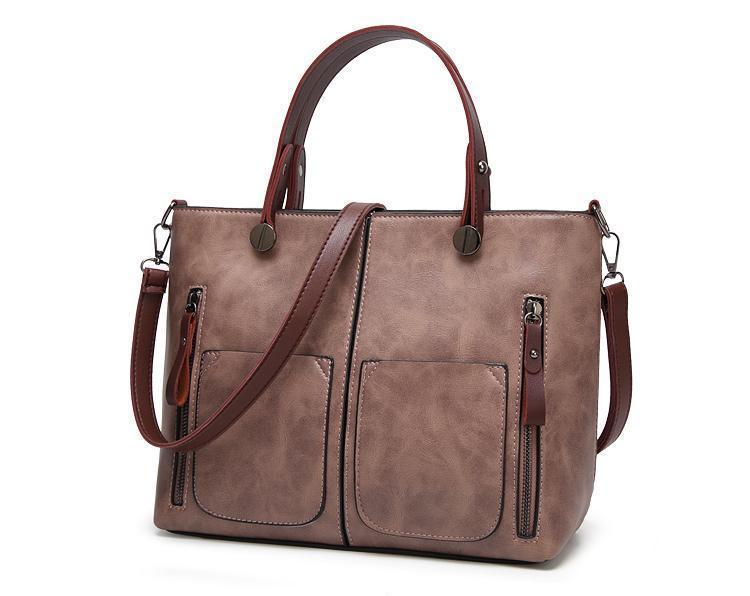 Vintage Handtasche mit doppelter Fronttasche