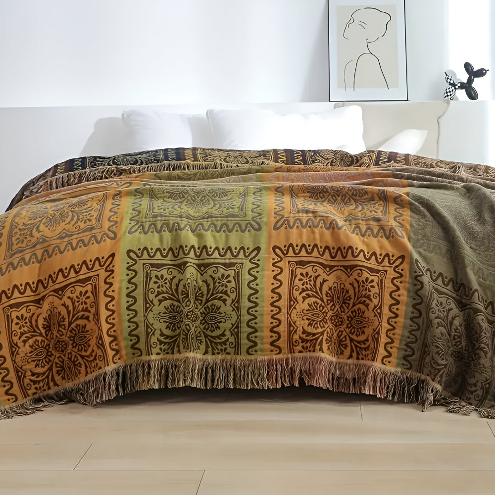 Boho-Quastendecke für ein gemütliches Zuhause