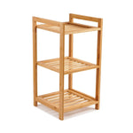 Dreistufiges Bambus Badregal, 30x30x57cm, Natürliche Optik