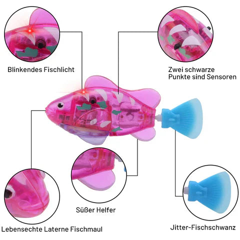 Elektronischer Schwimmfisch mit LED-Beleuchtung