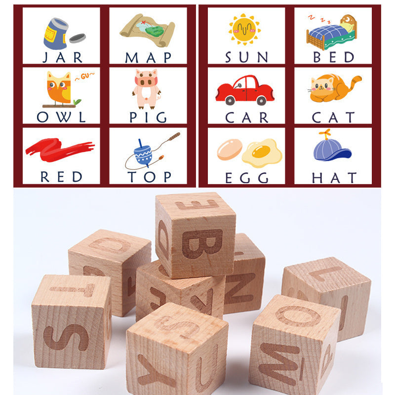 Lernspielzeug mit Holzbuchstaben für Kinder