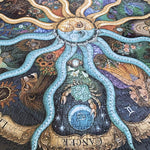 Astrologie-Puzzle mit 1000 Teilen in runder Form