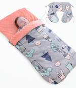Schlafsack für Babys mit Kapuze – Minky-Decke für Neugeborene