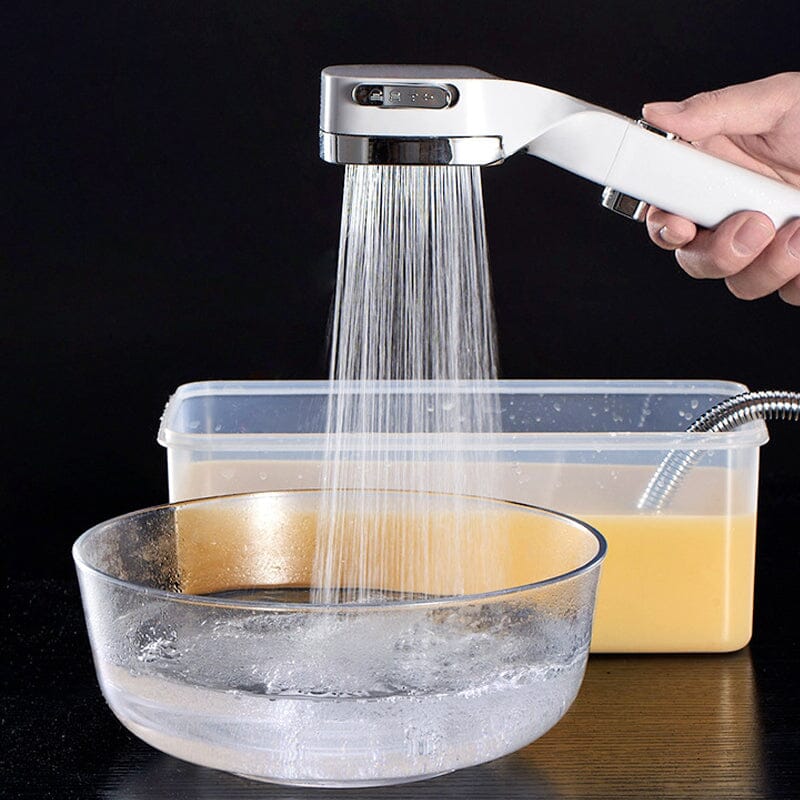 Vielseitiger Handheld Duschkopf mit 4 Funktionen und Stopp-Taste