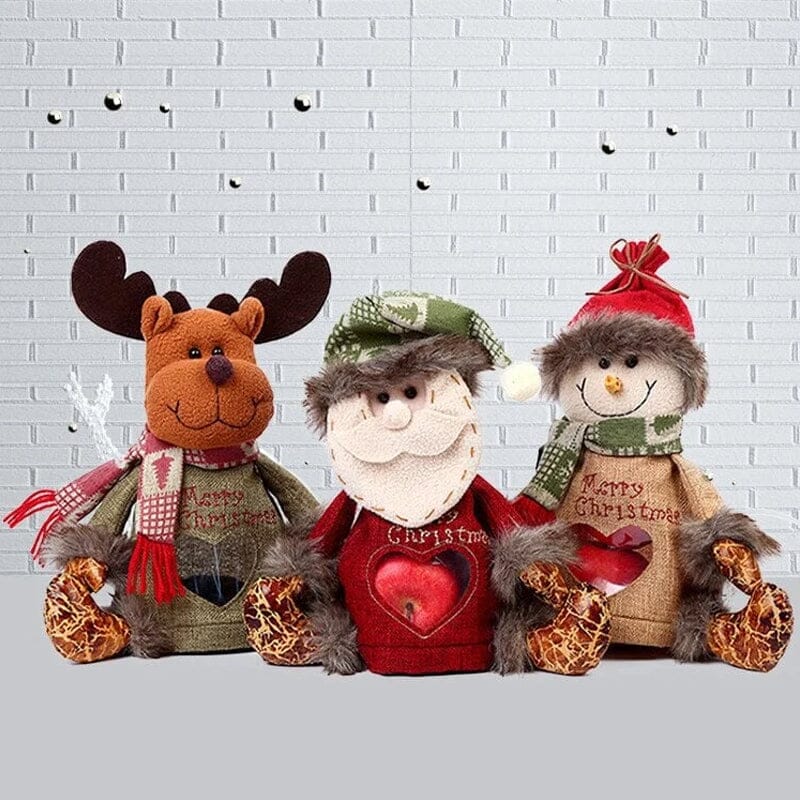 Weihnachtsgeschenkbeutel mit Reißverschlussdesign