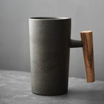 NordicDream Keramiktasse – Stilvolles Design mit Holzgriff