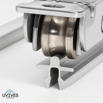 Quiet and smoothly gliding rollers for PVC windows