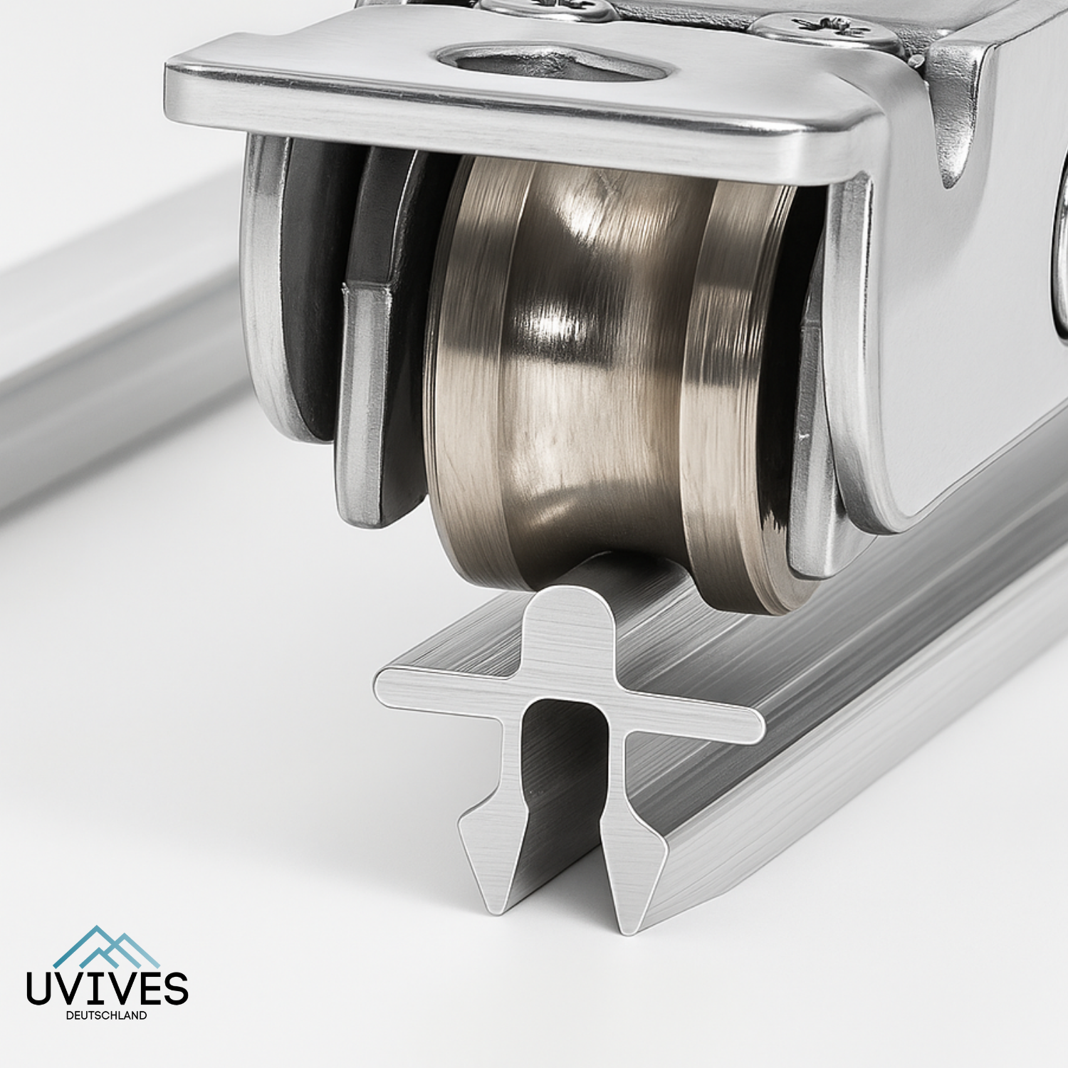 Quiet and smoothly gliding rollers for PVC windows