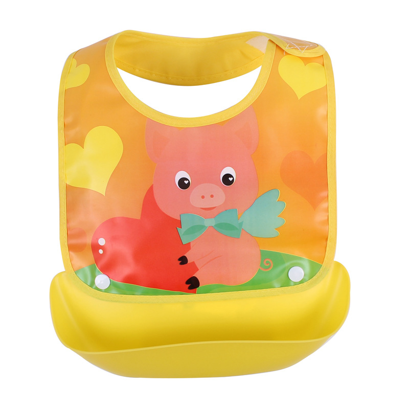 Wasserdichtes Baby-Lätzchen mit Auffangschale – Buntes Design für Essen