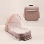 Tragbares 2-in-1 Babybett mit Wickeltasche für Reisen