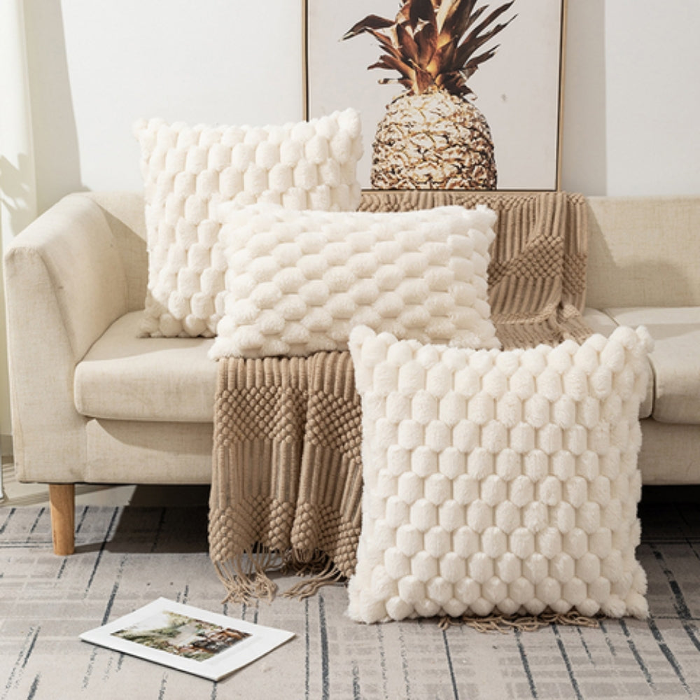 Samtweiche Kissenhülle – Ultraweicher Plüschbezug für Sofa oder Bett