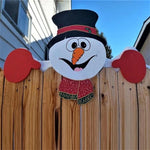 Weihnachtszaun Dekoration mit festlichem Motiv