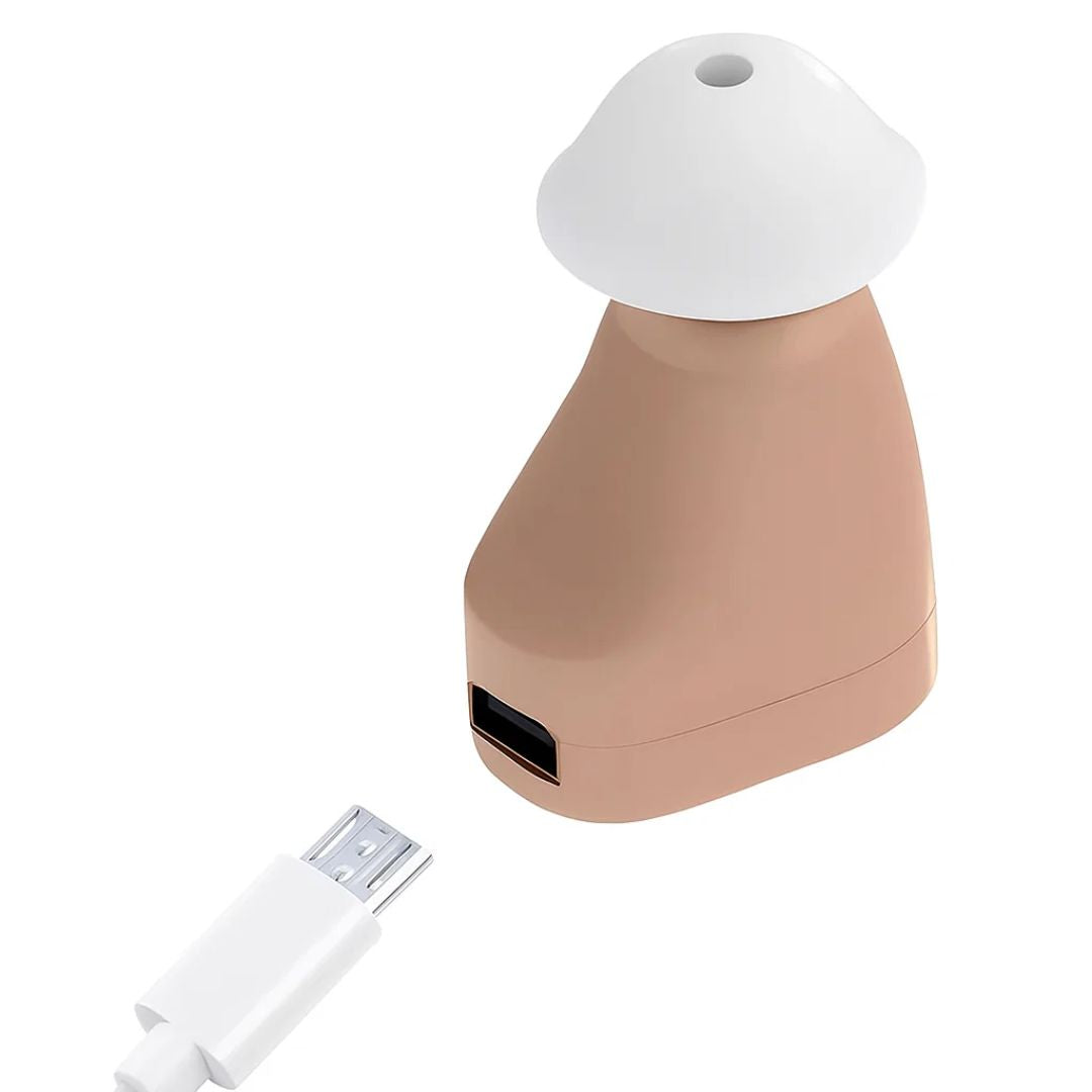 Wiederaufladbarer ITE Hörverstärker - Geräuschreduzierung - Ergonomische Passform für Senioren