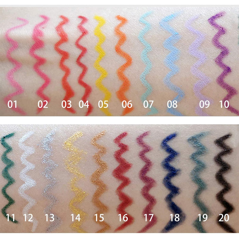 20er Set Farbige Eyeliner Stifte